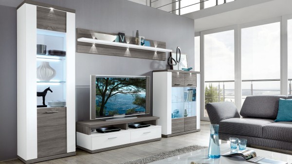 Wohnkombination Manhattan - Wohnwand mit TV-Möbel