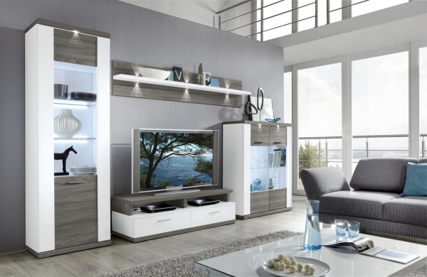 Wohnkombination - Wohnwand mit TV-Möbel